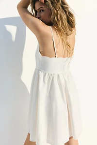 Robe avec corsage brodé