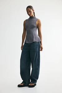 Modal-Blend Mock Turtleneck Top