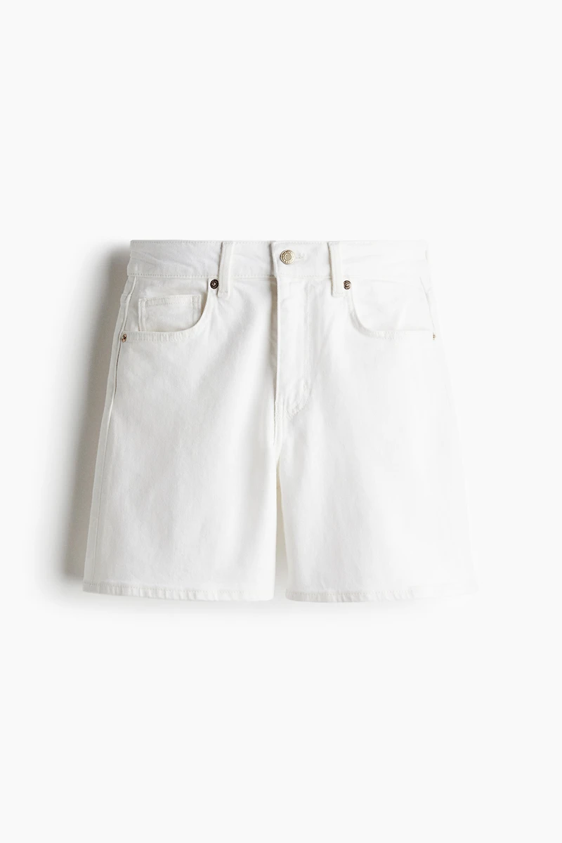 Short taille haute en denim
