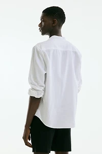 Regular-Fit Linen-Blend Shirt