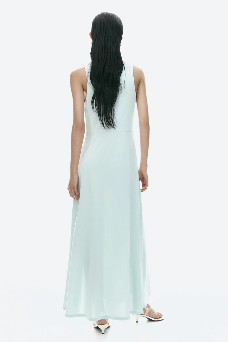 Asymmetric Cowl-Neck Dress