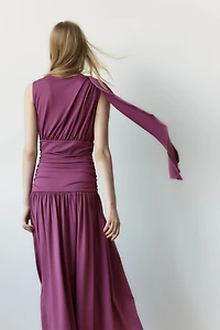 Robe en jersey à effet drapé