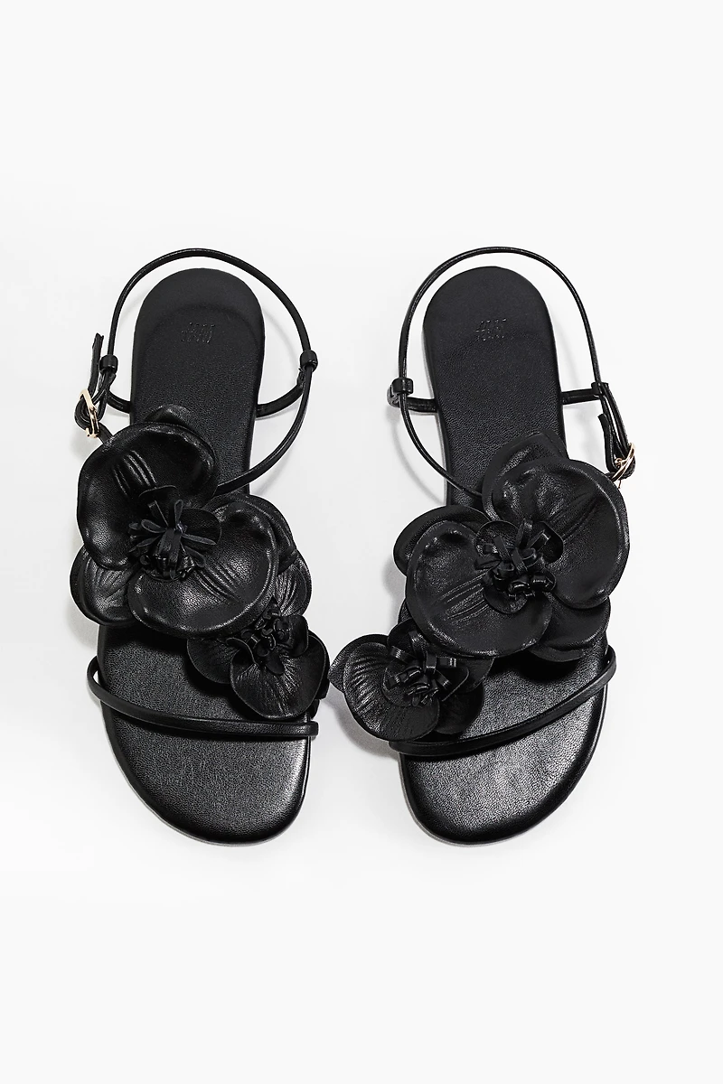 Appliquéd Strappy Sandals