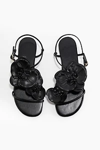 Appliquéd Strappy Sandals