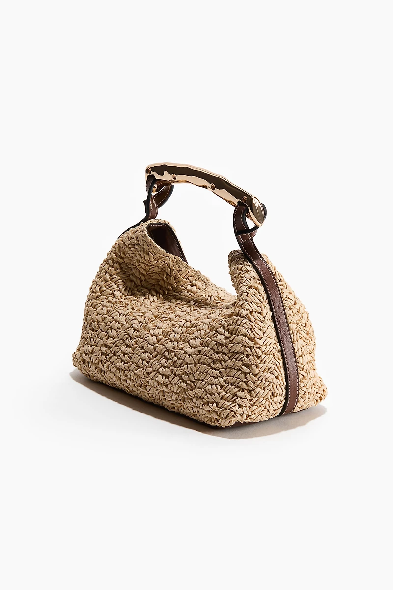 Metal-Handle Handbag
