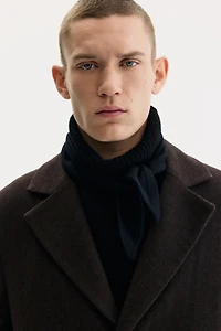 Single-Breasted Wool-Blend Coat