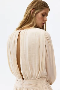 Knot-Detail Draped Dress