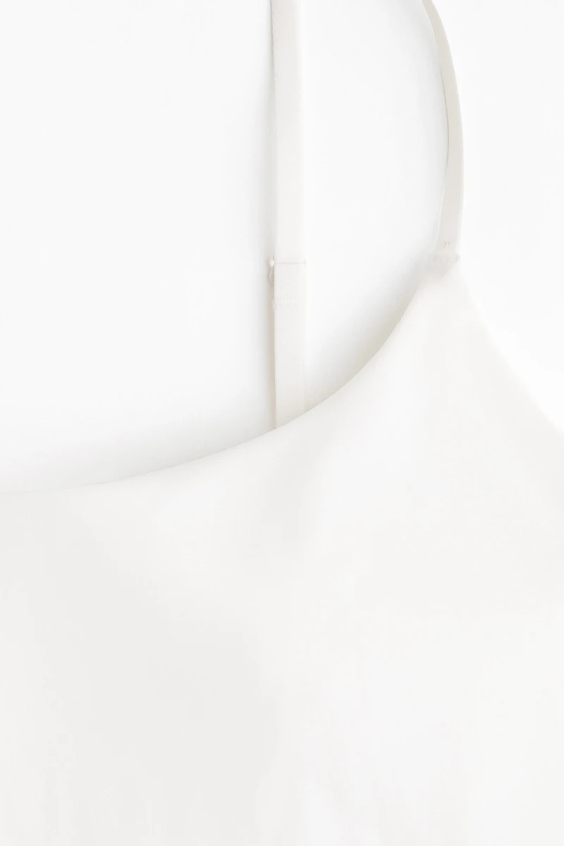 Padded-Cup Microfiber Strappy Top