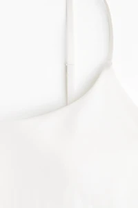 Padded-Cup Microfiber Strappy Top