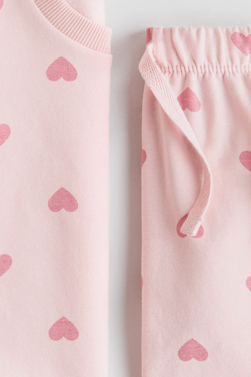 2-Piece Printed Brushed Sweatshirt Set