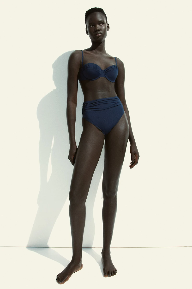 High Waist Cheeky Bikini Bottoms