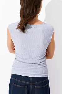 Textured jersey top