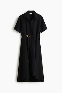 Tie-Belt Shirt Dress