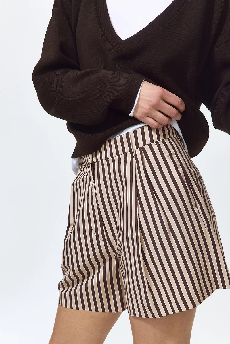 Dressy Linen-Blend Shorts