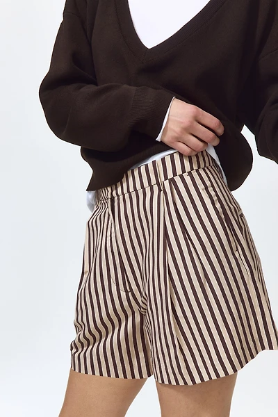 Dressy Linen-Blend Shorts