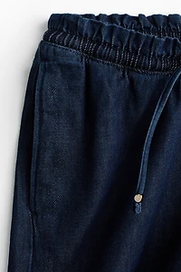 MAMA Denim Drawstring Shorts