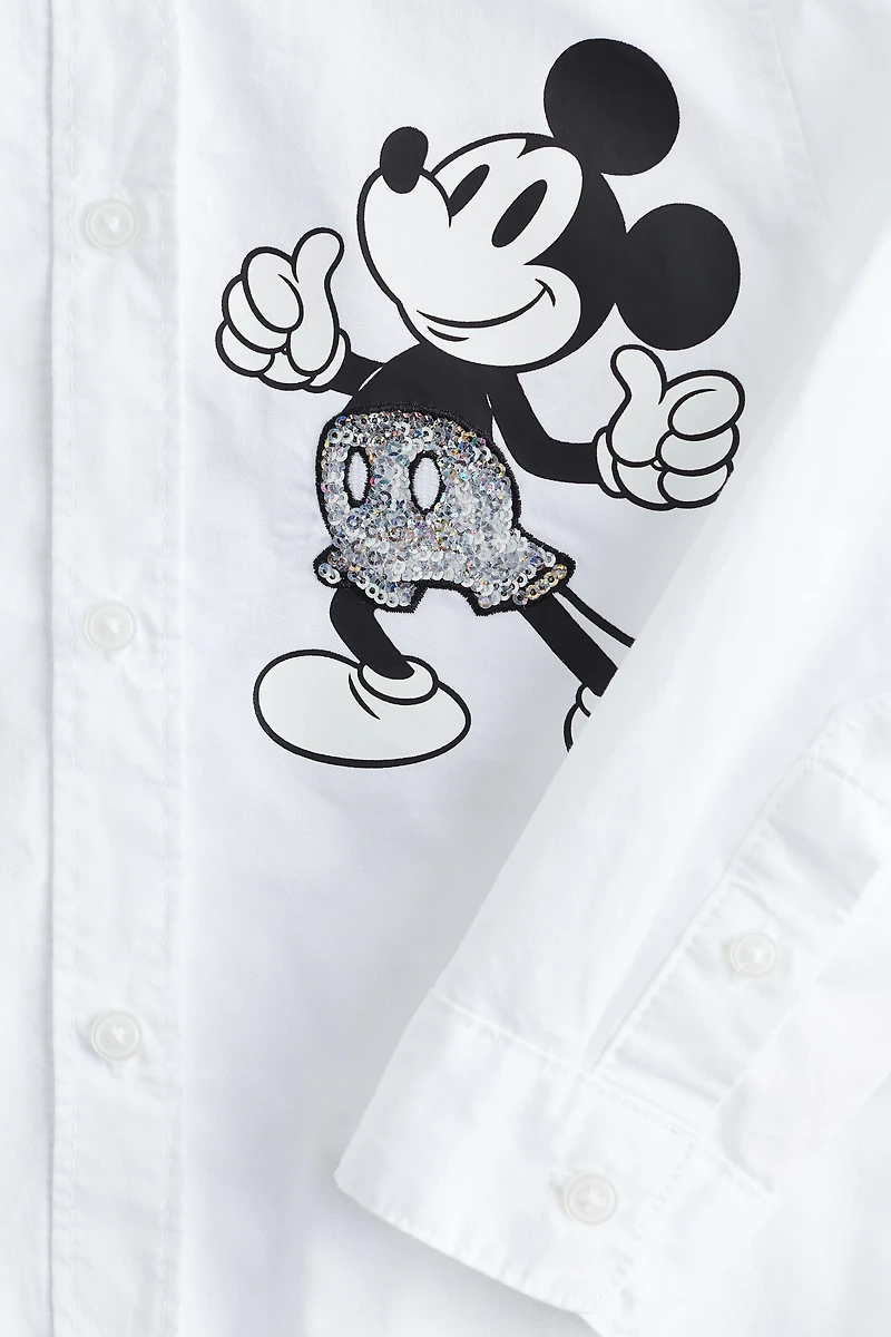 Chemise en coton avec motifs
