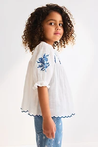 Embroidered Cotton Blouse