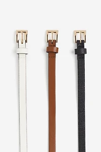 3-pack Narrow Belts