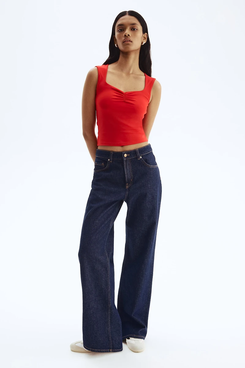 Gathered Sleeveless Top