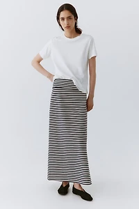 Jupe en coton avec taille repliée