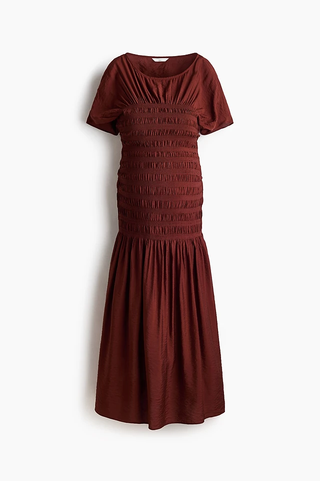 drop waist dress hm Tamsin Ruched Drop-Waist Maxi Dress main image 1