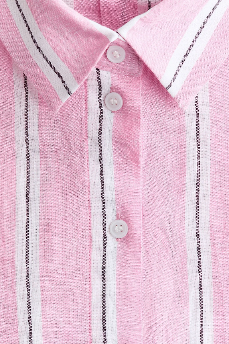 Oversized Linen-Blend Shirt