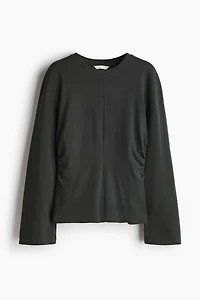 Gathered Cotton Jersey Top