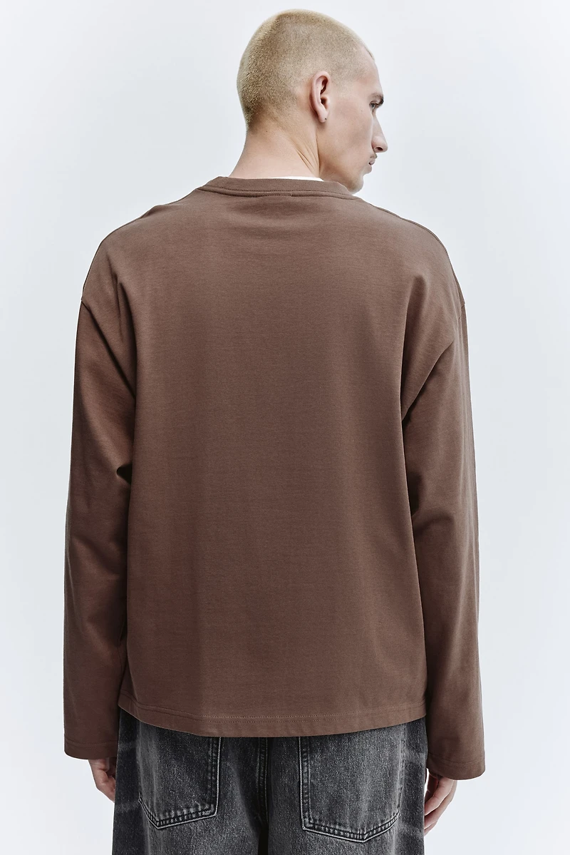 T-shirt à manches longues grande taille en jersey