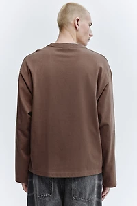 T-shirt à manches longues grande taille en jersey