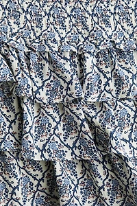 Tiered Viscose Mini Skirt