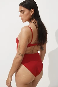High-Leg Underwire Swimsuit