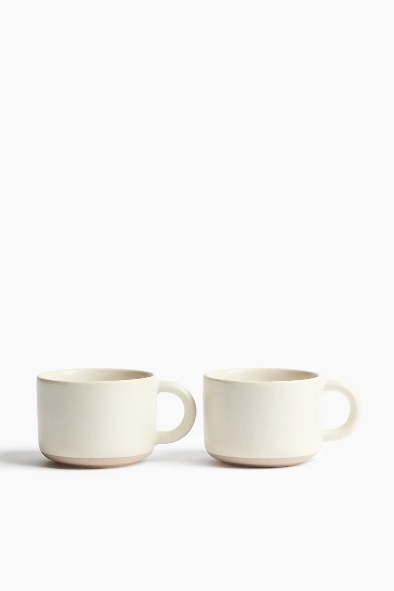 2-Pack Reactive-Glaze Stoneware Mugs