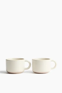 2-Pack Reactive-Glaze Stoneware Mugs