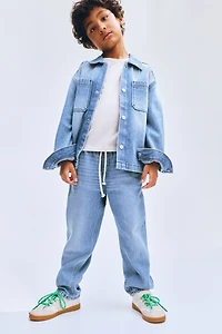 Pantalon en sergé à taille élastique