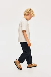 Linen-blend trousers