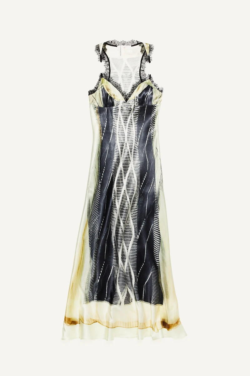 Robe imprimée en satin