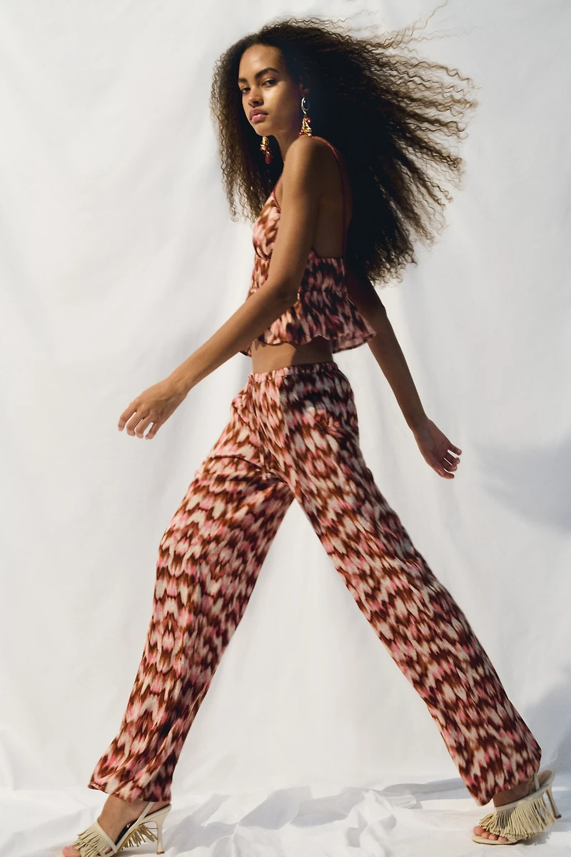 Straight-Leg Drawstring Pants