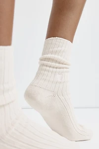 Rib-Knit Socks