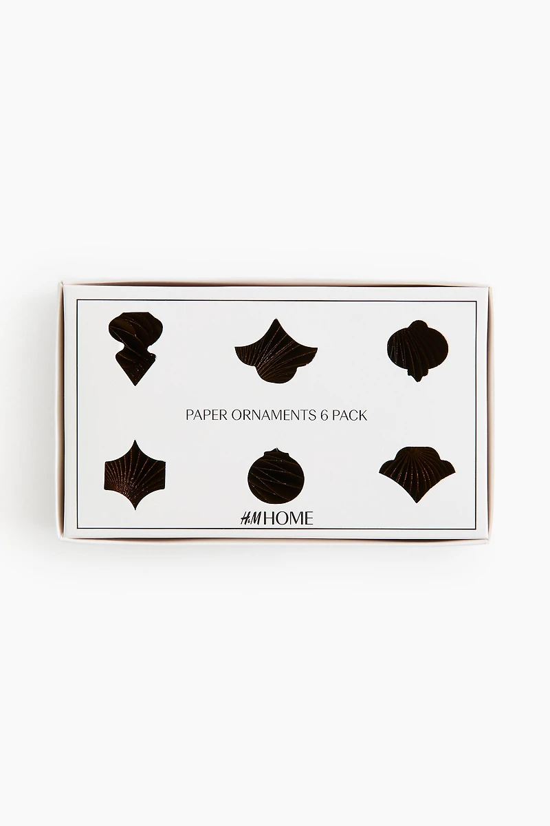 Lot de 6 décorations Noël en papier