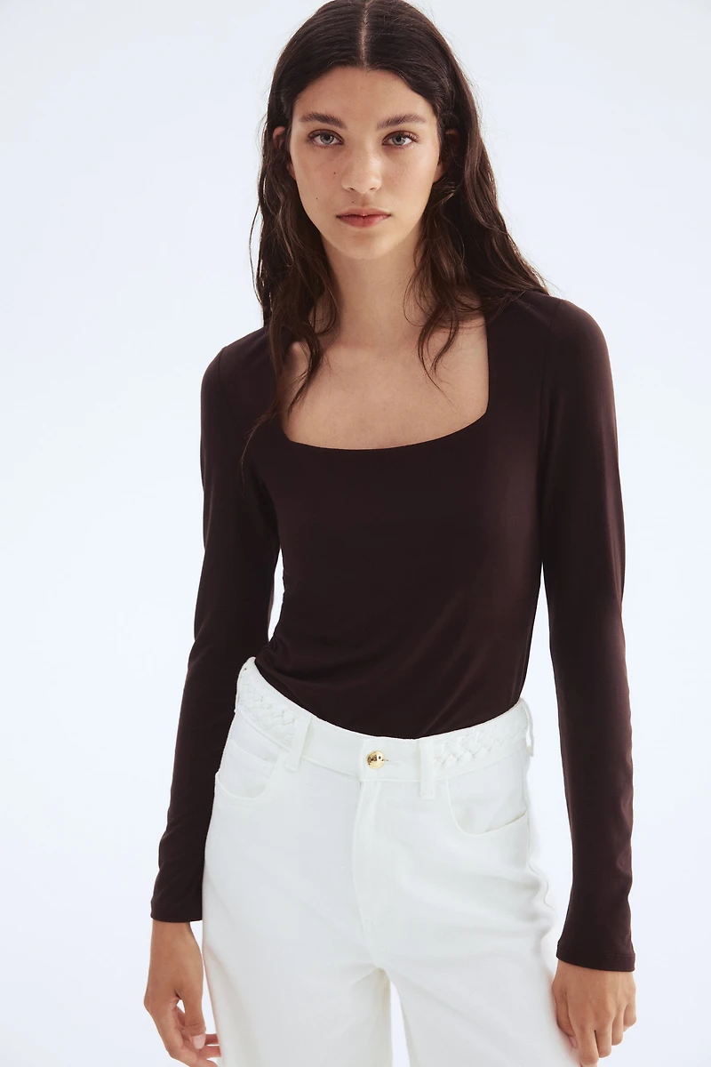 Long-sleeved Jersey Top