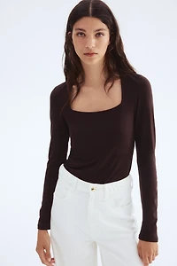 Long-sleeved Jersey Top
