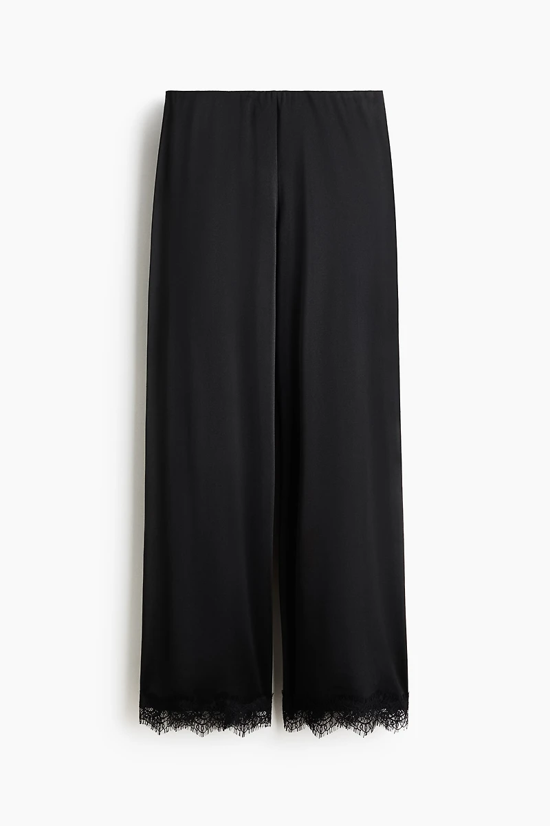 Lace-Trimmed Interlock Pants