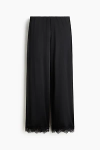 Lace-Trimmed Interlock Pants
