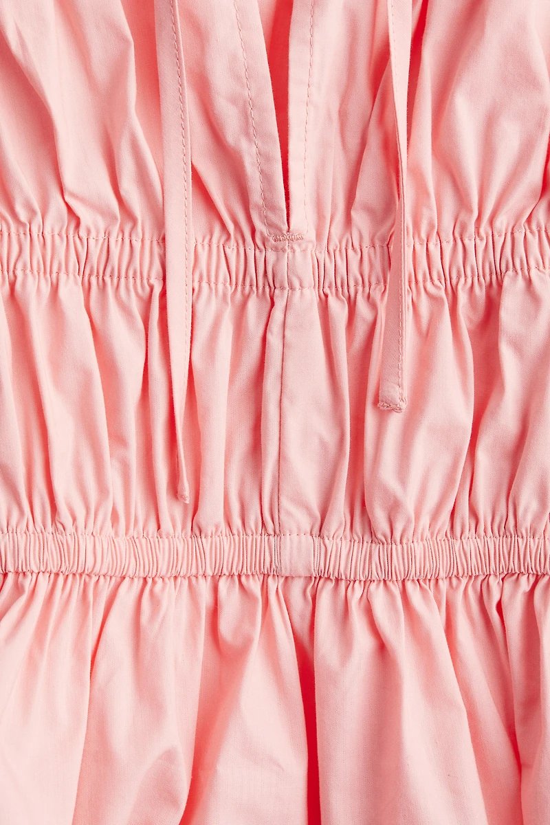 Puff-Sleeved Poplin Blouse