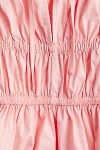 Puff-Sleeved Poplin Blouse