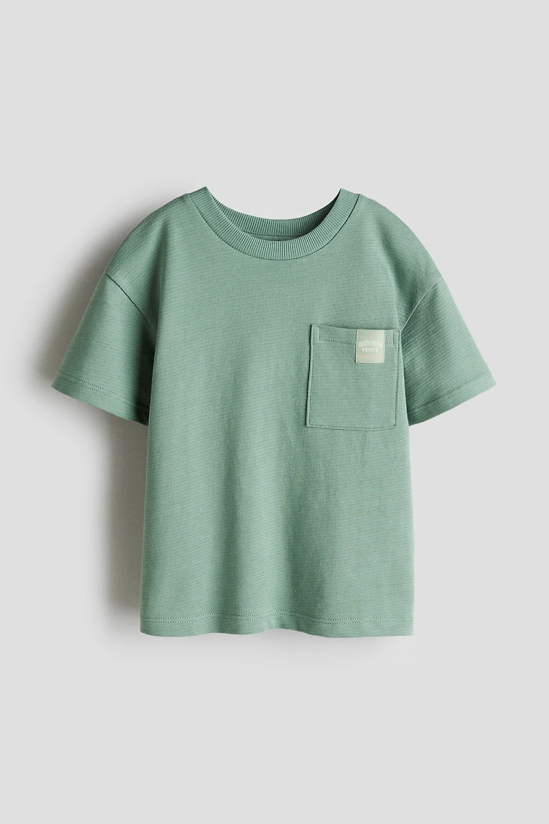 Jacquard-Jersey Cotton T-Shirt
