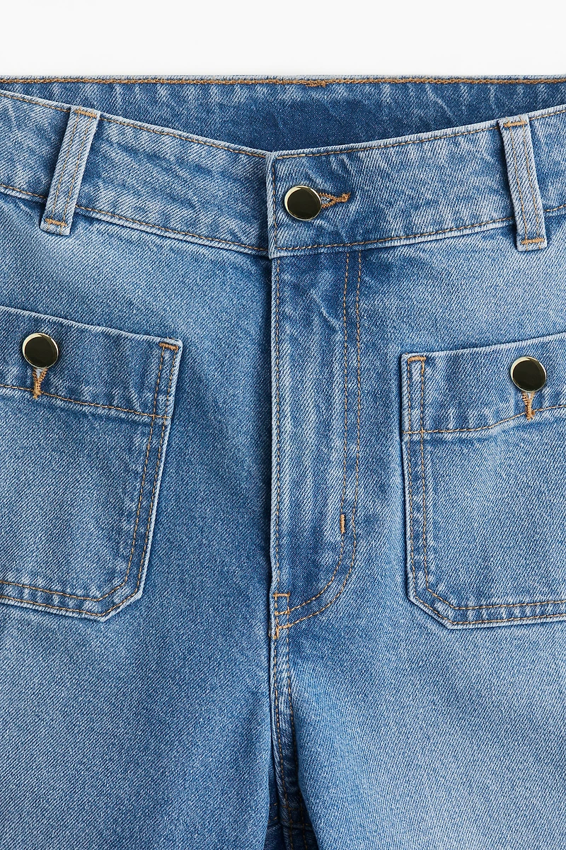 Jean ample taille haute à la cheville