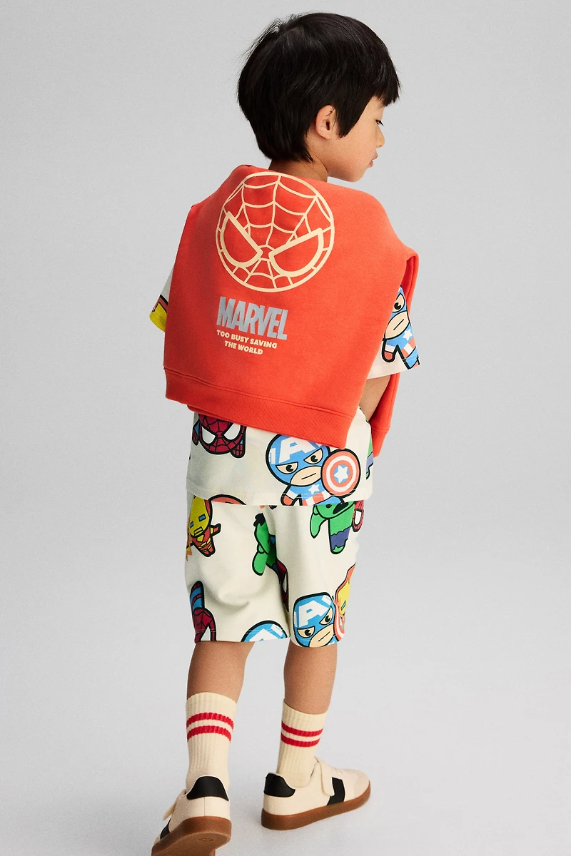 Short en molleton imprimé