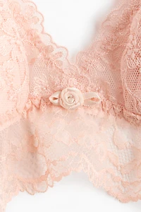 Embroidered Padded Soft-Cup Bra